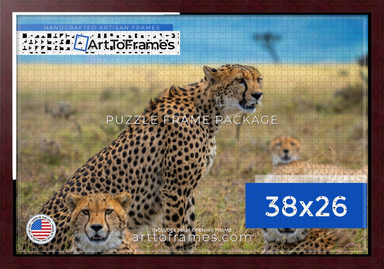 ArtToFrames 38x26 INCH / 97x66 CM Puzzle Frame for 2000 piece Puzzles.This 1.25 Inch Custom MDF Frame for Puzzles Comes with Economy Acrylic, Available in Multiple Colors